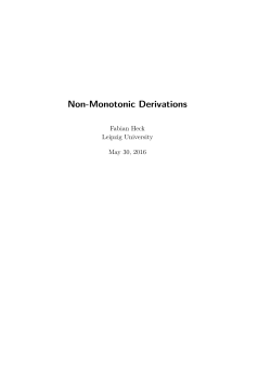 Non-Monotonic Derivations