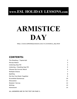 armistice day - ESL Holiday Lessons