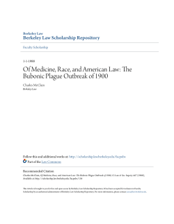 Of Medicine, Race, and American Law: The Bubonic Plague
