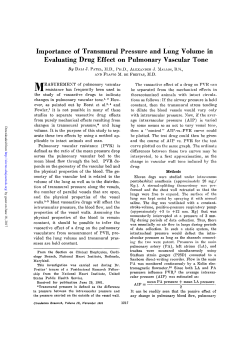 Importance of Transmural Pressure and Lung Volume in Evaluating