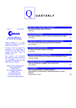 Quarterly - Ministero della Difesa