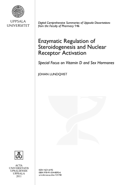 Enzymatic Regulation of Steroidogenesis and Nuclear Receptor
