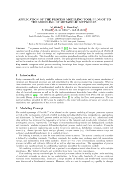 APPLICATION OF THE PROCESS MODELING