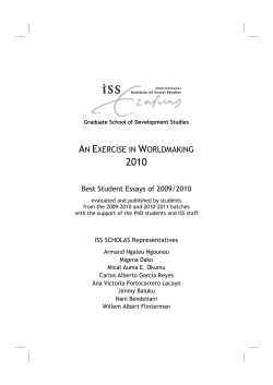 An Exercise in Worldmaking 2009-2010