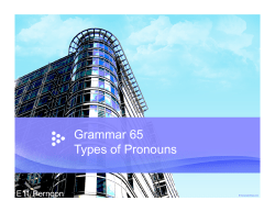 Grammar 65 Types of Pronouns