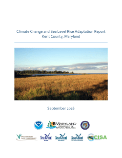 Climate Change and Sea Level Rise Adaptation Report Kent County