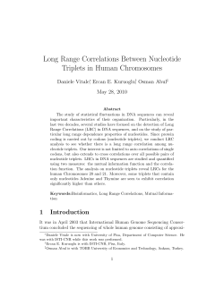 Long Range Correlations Between Nucleotide Triplets - PUMA