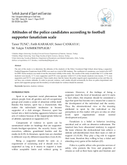 Attitudes of the police candidates according to football