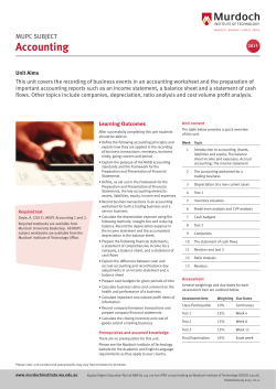 Accounting - Murdoch Institute of Technology