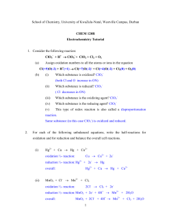 Electrochemistry Tutorial