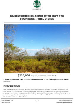 Unrestricted 35 Acred With Hwy 173 Frontage - Will divide