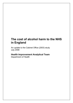 Alcohol Harm Cost (NHS in England)