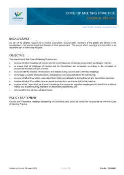 Code of Meeting Practice - Wollongong City Council