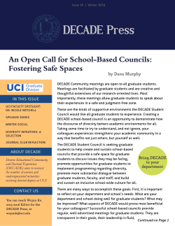 DECADE Press - UCI - Graduate Division