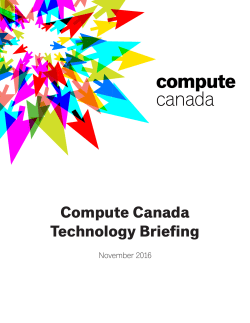 Compute Canada Technology Briefing