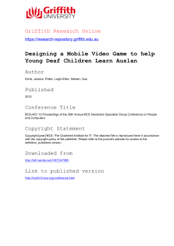 Designing a Mobile Video Game to help Young Deaf Children Learn