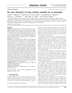 De novo detection of copy number variation by co