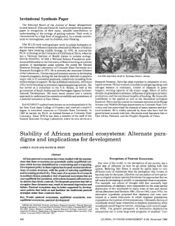 Stability of African pastoral ecosystems