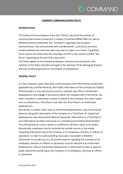 Company Communications Policy