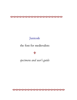 Junicode - SourceForge