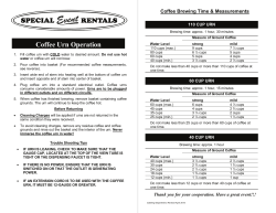Coffee Urn Operation - Special Event Rentals