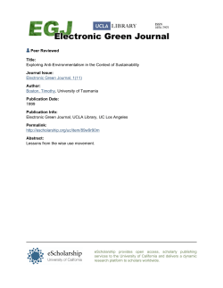 Timothy Boston, Exploring Anti-Environmentalism in the Context of