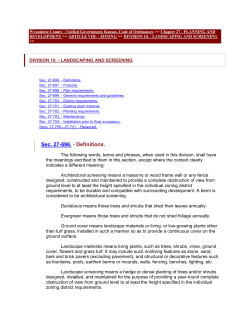 Landscaping and Screening