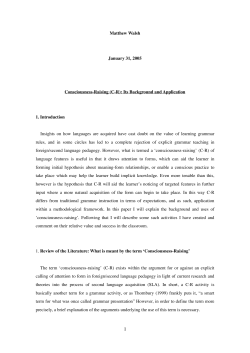 Consciousness-Raising (C-R): Its Background and Application