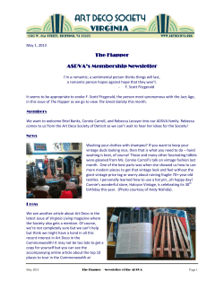 May 2013 - Art Deco Society of Virginia