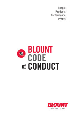 Code of Conduct - Blount International