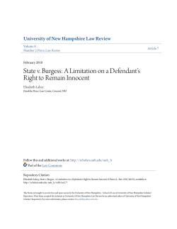 State v. Burgess: A Limitation on a Defendant`s Right to Remain