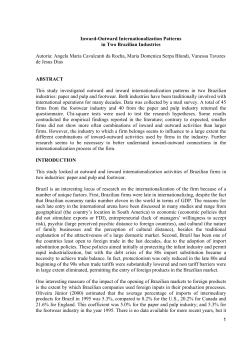 1 Inward-Outward Internationalization Patterns in Two