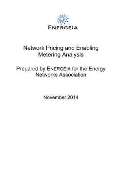 Network Pricing and Enabling Metering Analysis