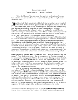 Galatians 4.04, 05 Christmas According to Paul