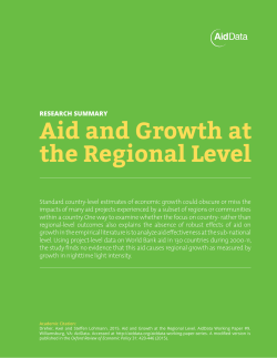 Aid and Growth at the Regional Level