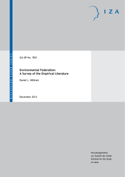 Environmental Federalism: A Survey of the Empirical Literature