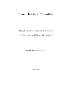 Particles in a Potential