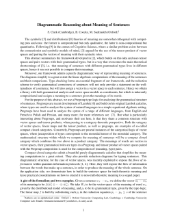 Diagrammatic Reasoning about Meaning of Sentences - clic