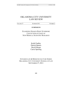 OKLAHOMA CITY UNIVERSITY LAW REVIEW