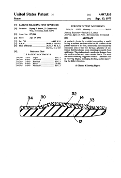 Fatigue relieving foot appliance