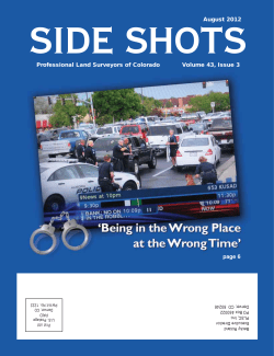 August 2012 Professional Land Surveyors of Colorado Volume 43