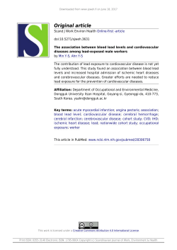 The association between blood lead levels and cardiovascular