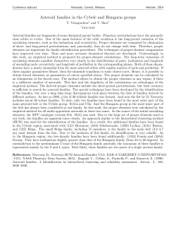 Asteroid families in the Cybele and Hungaria groups