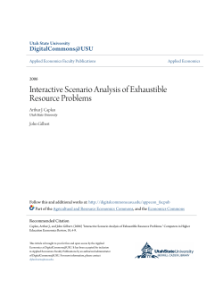Interactive Scenario Analysis of Exhaustible Resource Problems