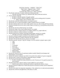 Exam 3 Study Guide