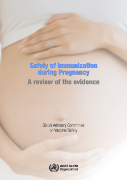 Safety of Immunization during Pregnancy