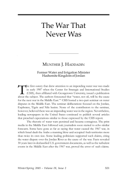 The War That Never Was