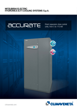 Direct expansion close control units, from 5 to 115 kW