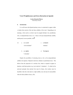 SURFACE IDENTITY AND TERNARY SCALES IN SPANISH