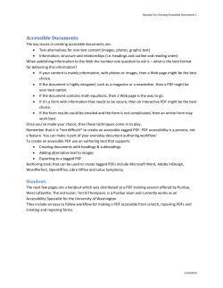 Quick Reference Guide to Creating and Repairing PDFs and